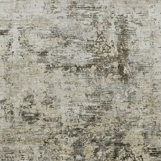 Taupe Beige And Gray Abstract Washable Indoor Outdoor Area Rug Photo 6