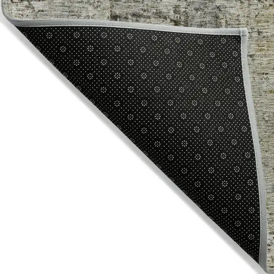 Taupe Beige And Gray Abstract Washable Indoor Outdoor Area Rug Photo 4