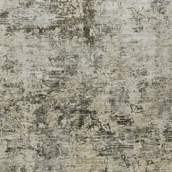 Taupe Beige And Gray Abstract Washable Indoor Outdoor Area Rug Photo 6