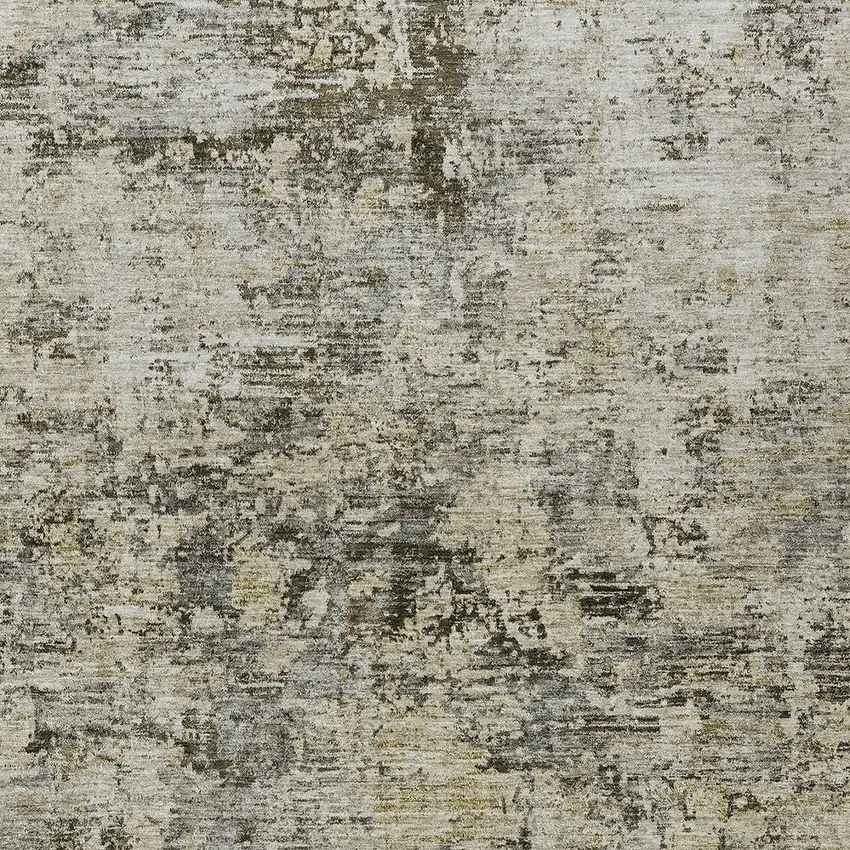 Taupe Beige And Gray Abstract Washable Indoor Outdoor Area Rug Photo 6
