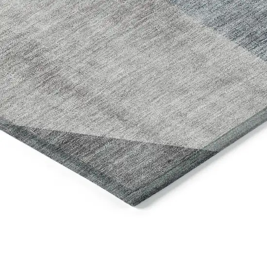 Taupe Beige And Gray Abstract Washable Indoor Outdoor Area Rug Photo 3