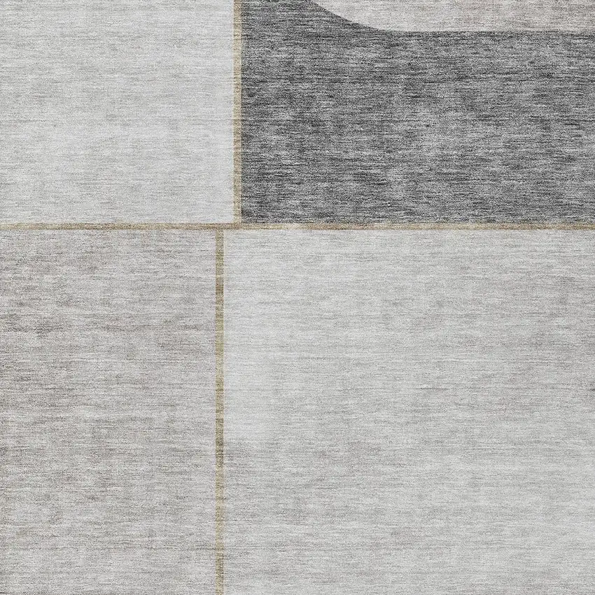 Taupe Beige And Gray Abstract Washable Indoor Outdoor Area Rug Photo 4