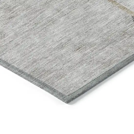 Taupe Beige And Gray Abstract Washable Indoor Outdoor Area Rug Photo 3