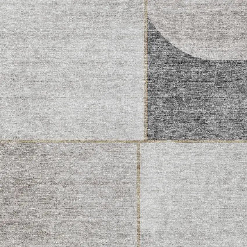 Taupe Beige And Gray Abstract Washable Indoor Outdoor Area Rug Photo 5