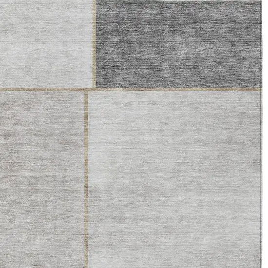 Taupe Beige And Gray Abstract Washable Indoor Outdoor Area Rug Photo 4