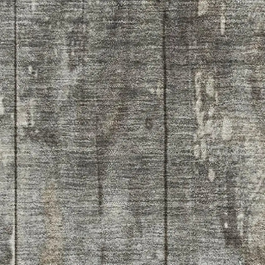 Taupe Beige And Gray Striped Washable Area Rug With UV Protection Photo 2