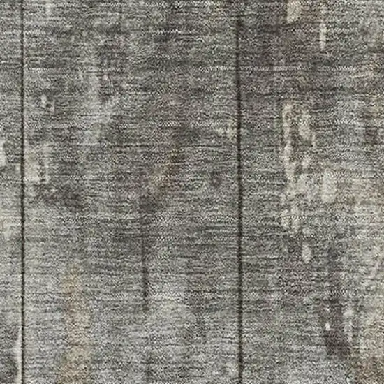 Taupe Beige And Gray Striped Washable Area Rug With UV Protection Photo 2