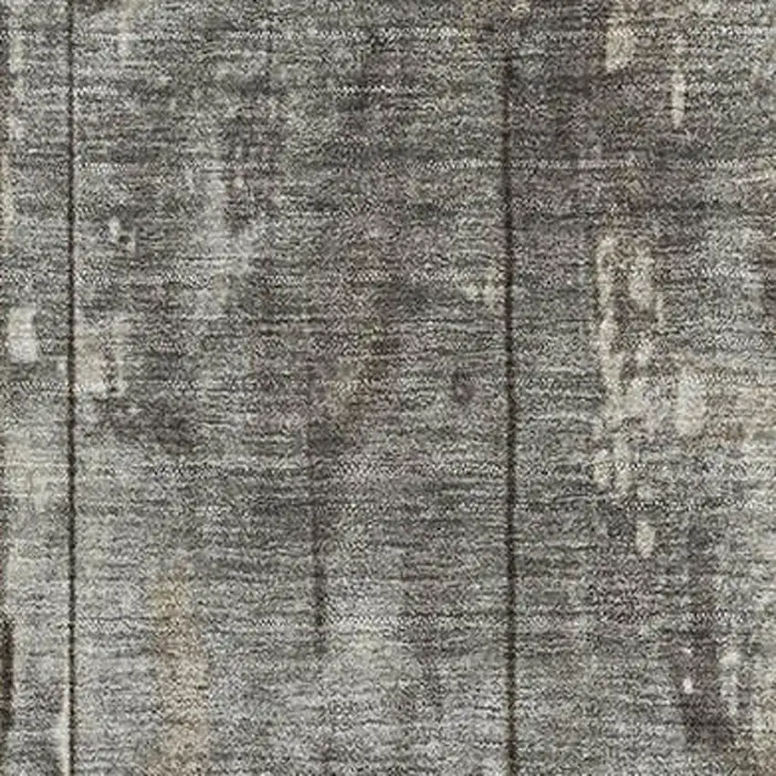 Taupe Beige And Gray Striped Washable Area Rug With UV Protection Photo 2