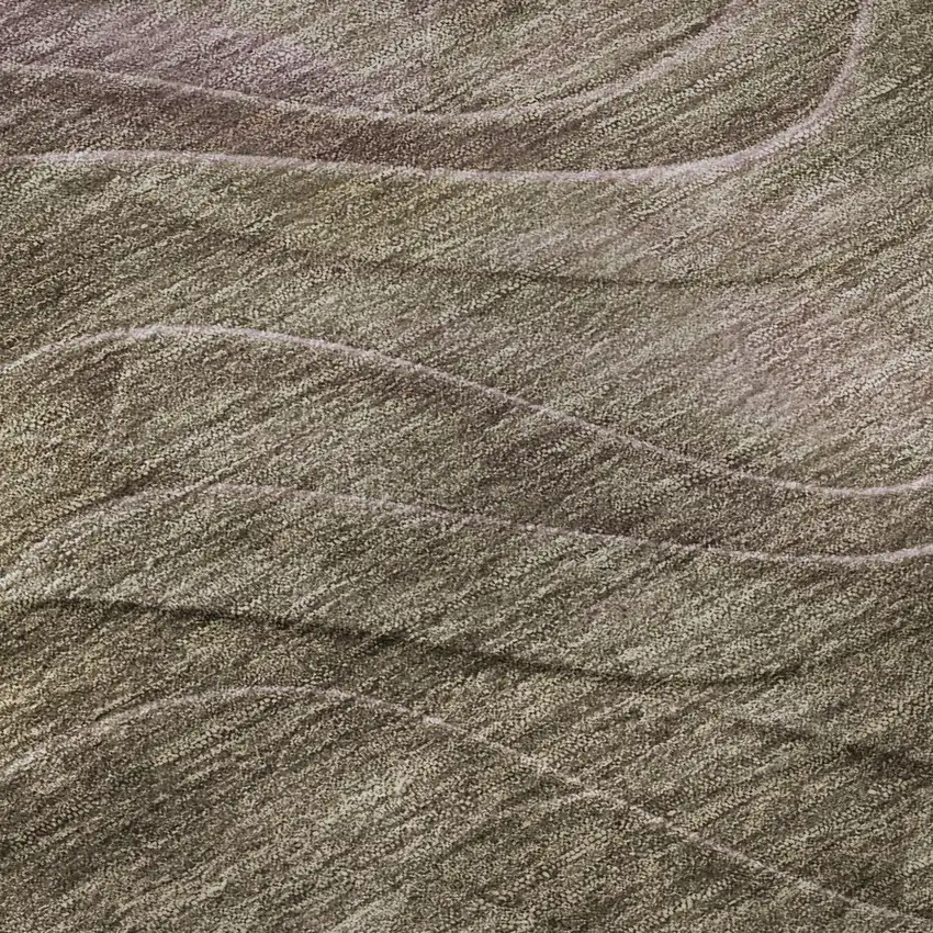 Taupe Beige And Green Abstract Washable Area Rug With UV Protection Photo 9