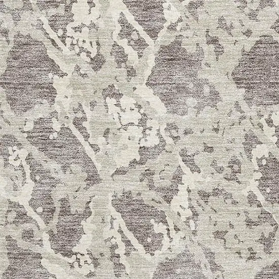 Taupe Beige And Ivory Abstract Washable Area Rug With UV Protection Photo 2