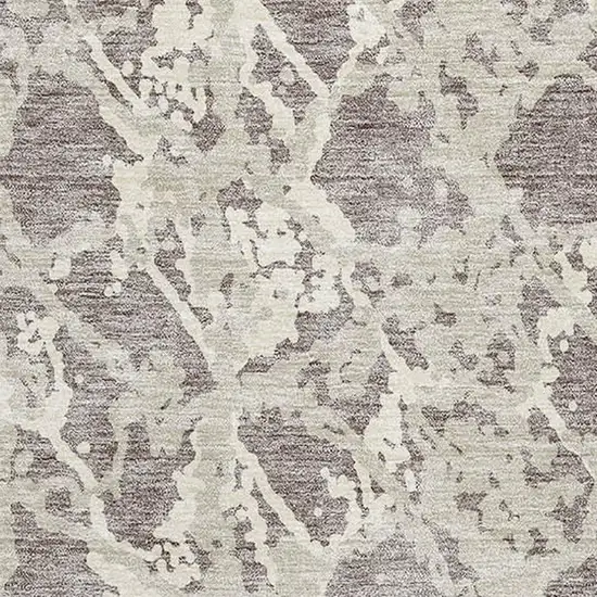 Taupe Beige And Ivory Abstract Washable Area Rug With UV Protection Photo 2