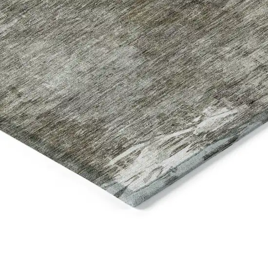 Taupe Beige And Ivory Abstract Washable Indoor Outdoor Area Rug Photo 4