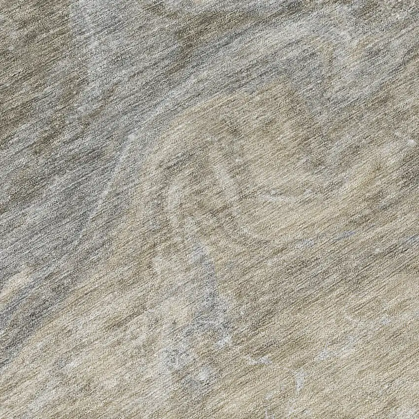 Taupe Beige And Ivory Abstract Washable Indoor Outdoor Area Rug Photo 7