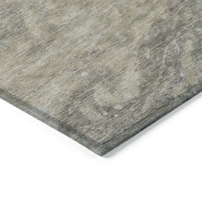 Taupe Beige And Ivory Abstract Washable Indoor Outdoor Area Rug Photo 5
