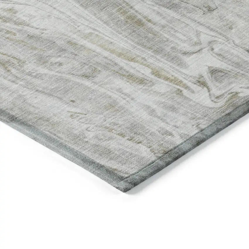 Taupe Beige And Ivory Abstract Washable Indoor Outdoor Area Rug Photo 5