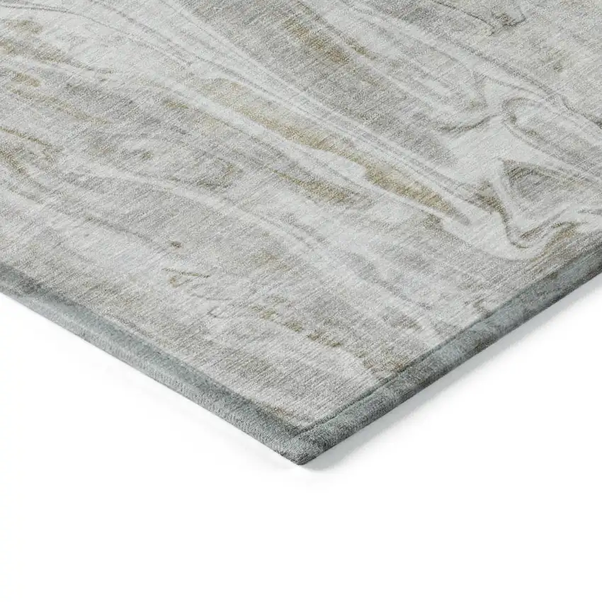 Taupe Beige And Ivory Abstract Washable Indoor Outdoor Area Rug Photo 5