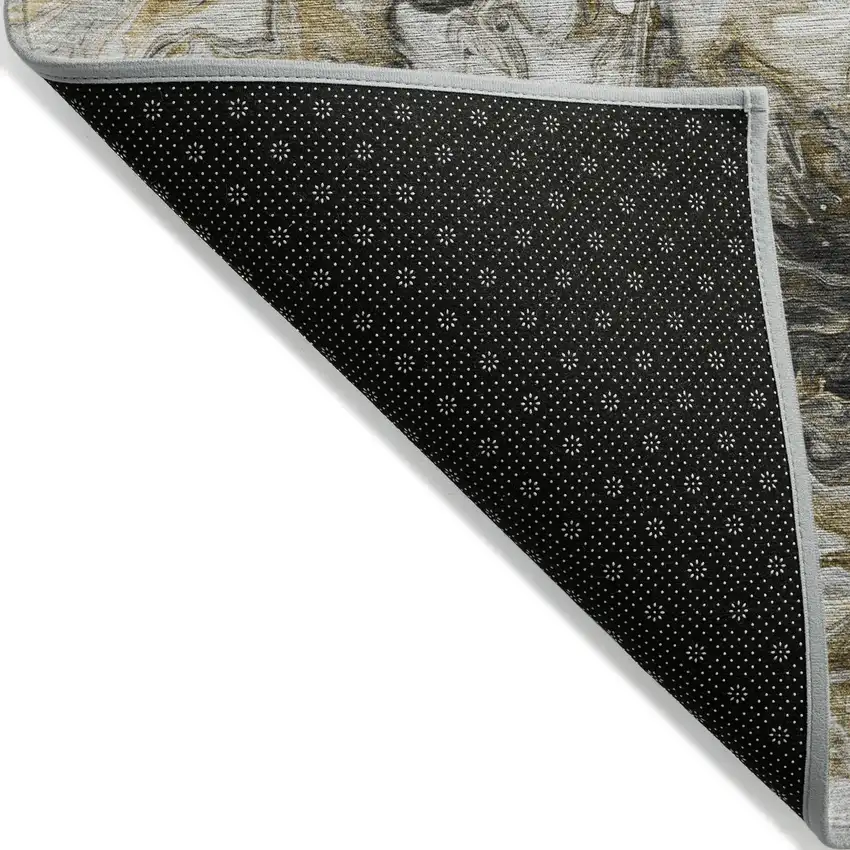 Taupe Beige And Ivory Abstract Washable Indoor Outdoor Area Rug Photo 4