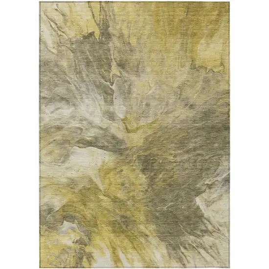 Taupe Beige And Ivory Abstract Washable Indoor Outdoor Area Rug Photo 2