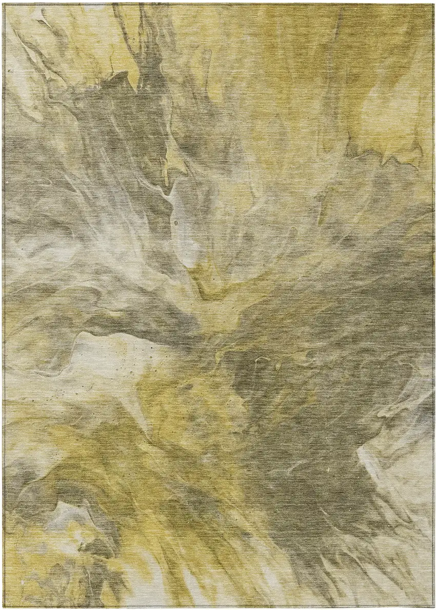 Taupe Beige And Ivory Abstract Washable Indoor Outdoor Area Rug Photo 2