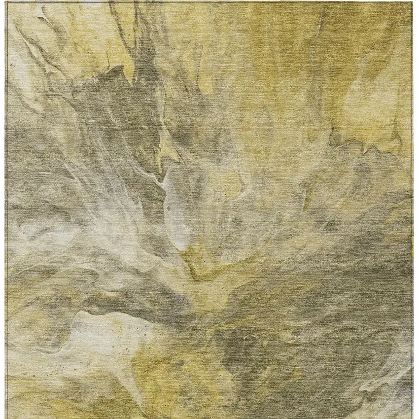 Taupe Beige And Ivory Abstract Washable Indoor Outdoor Area Rug Photo 6