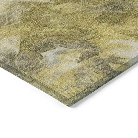 Taupe Beige And Ivory Abstract Washable Indoor Outdoor Area Rug Photo 4