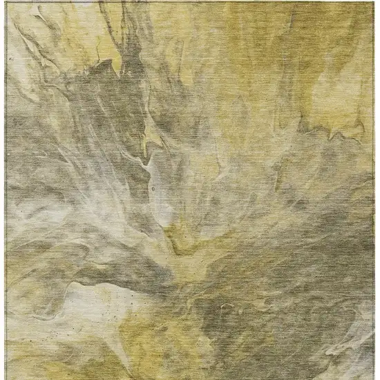 Taupe Beige And Ivory Abstract Washable Indoor Outdoor Area Rug Photo 4