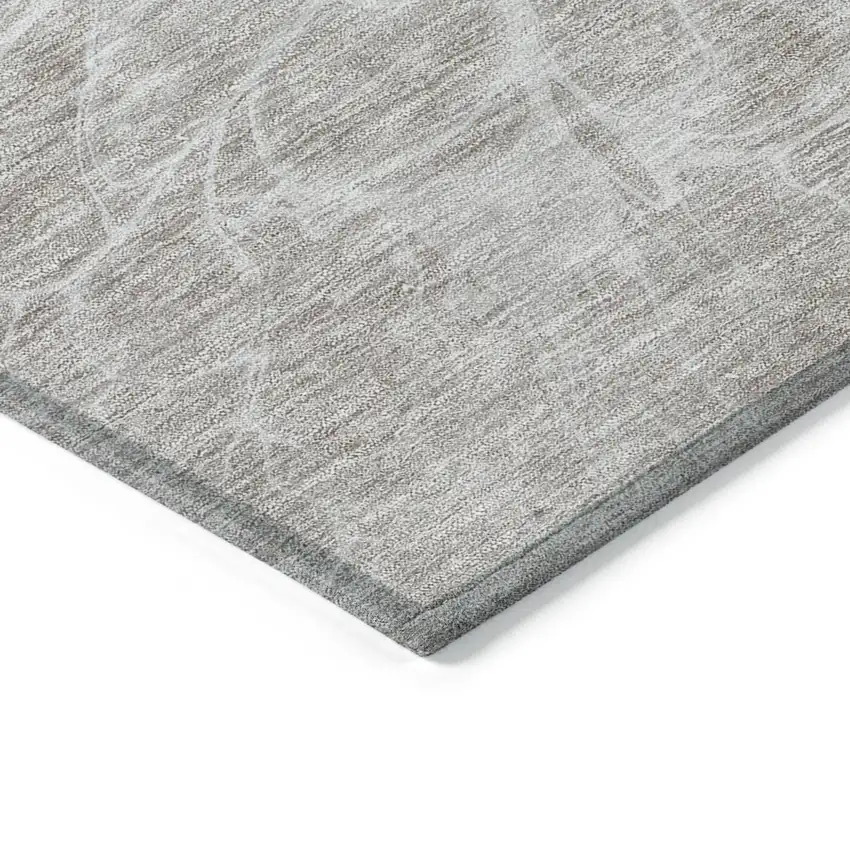 Taupe Beige And Ivory Abstract Washable Indoor Outdoor Area Rug Photo 5
