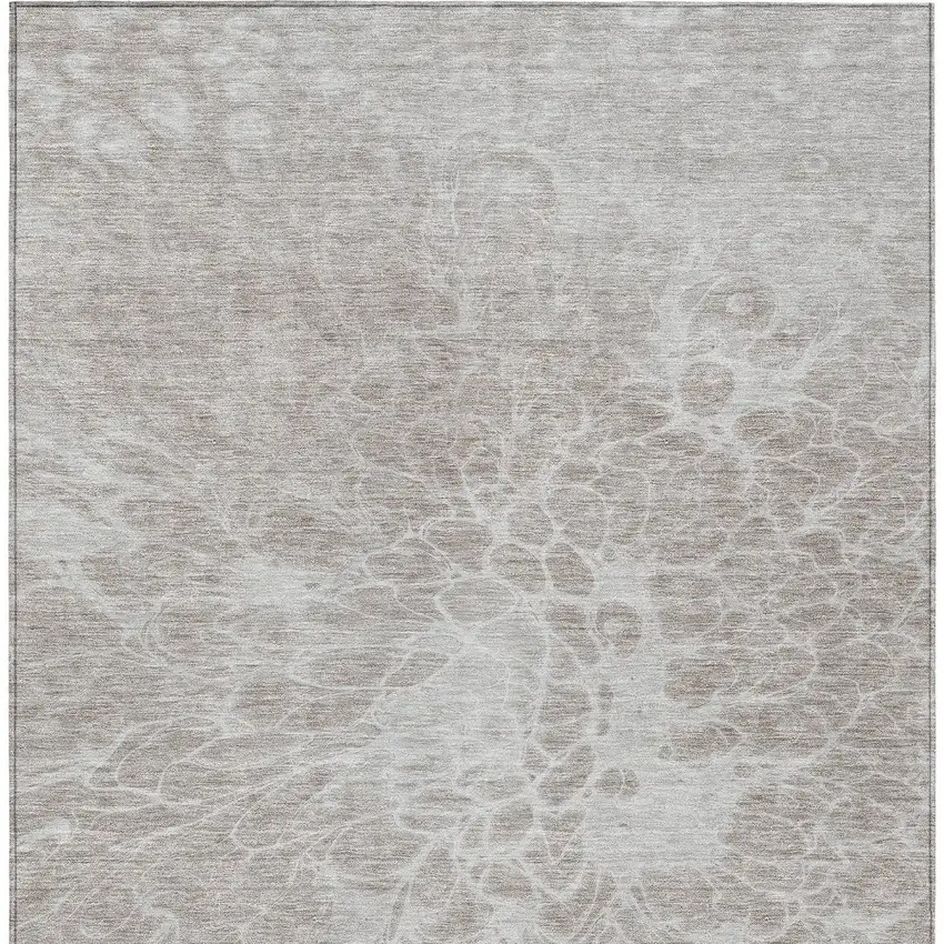 Taupe Beige And Ivory Abstract Washable Indoor Outdoor Area Rug Photo 6