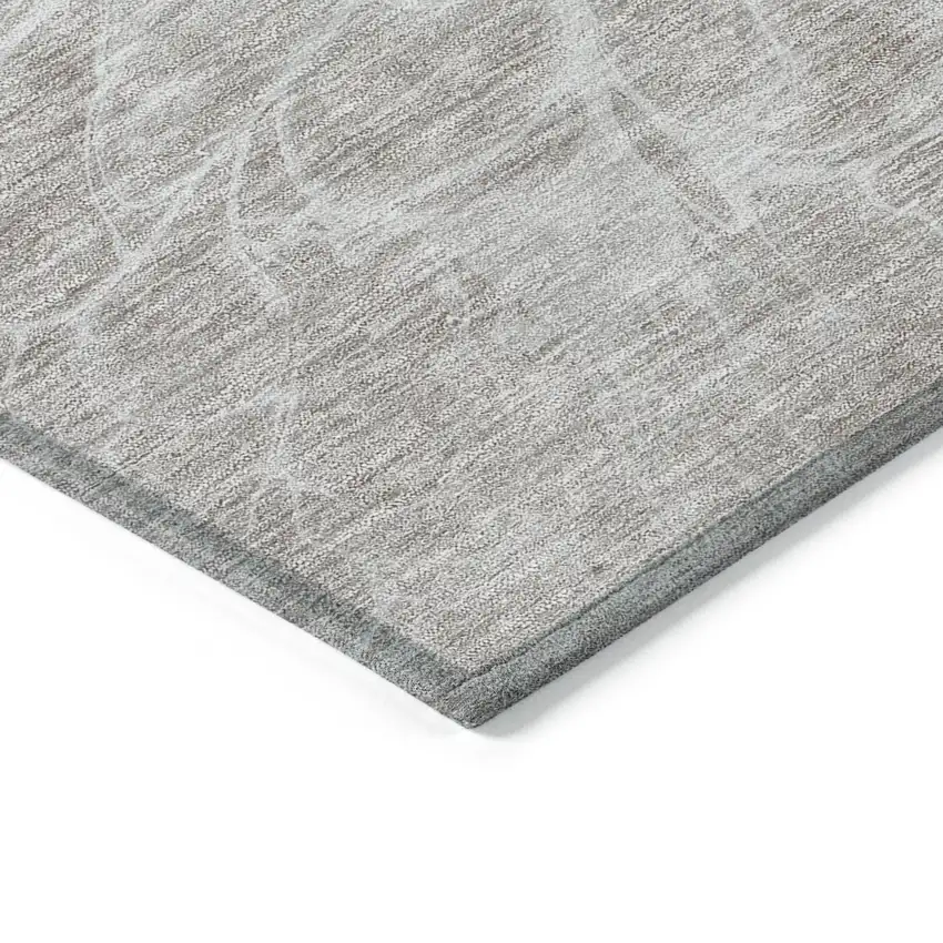 Taupe Beige And Ivory Abstract Washable Indoor Outdoor Area Rug Photo 5