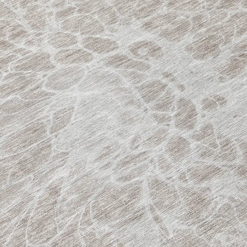 Taupe Beige And Ivory Abstract Washable Indoor Outdoor Area Rug Photo 8