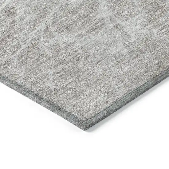 Taupe Beige And Ivory Abstract Washable Indoor Outdoor Area Rug Photo 5