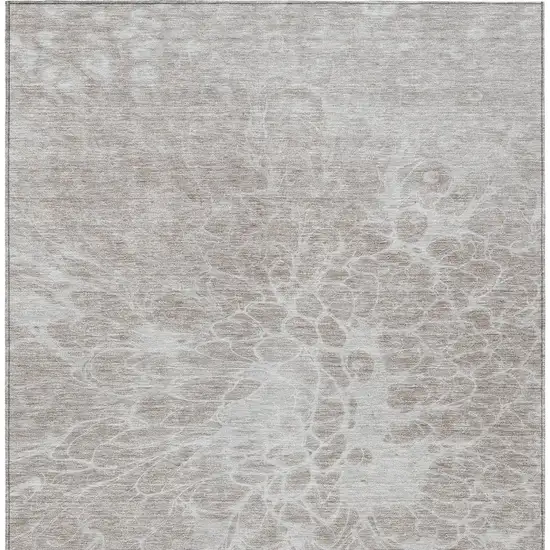 Taupe Beige And Ivory Abstract Washable Indoor Outdoor Area Rug Photo 6
