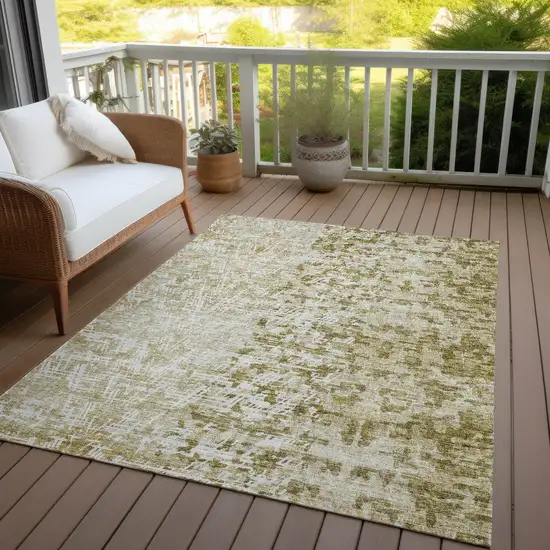 Taupe Beige And Ivory Abstract Washable Indoor Outdoor Area Rug Photo 6