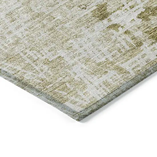 Taupe Beige And Ivory Abstract Washable Indoor Outdoor Area Rug Photo 3