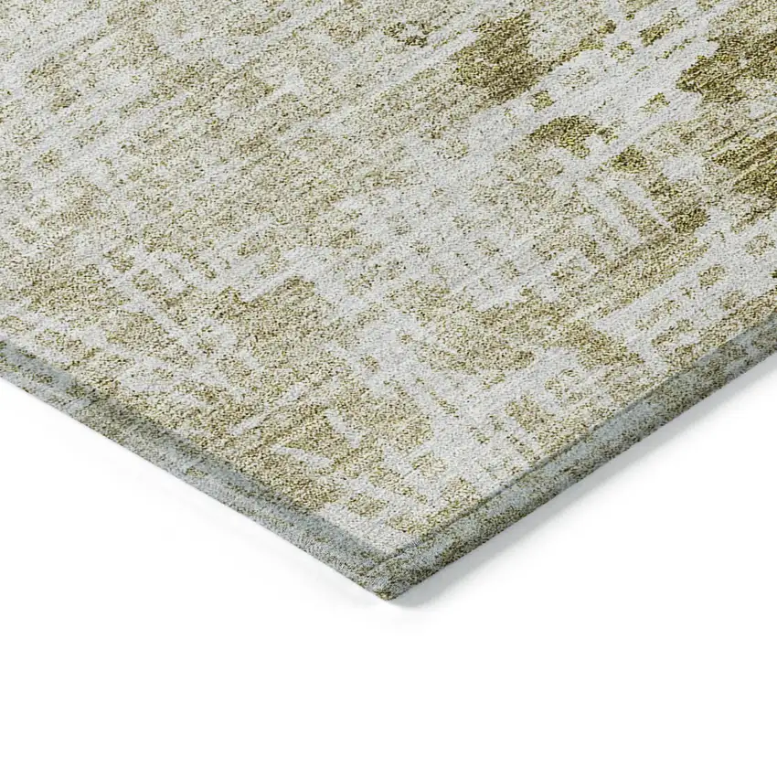 Taupe Beige And Ivory Abstract Washable Indoor Outdoor Area Rug Photo 3