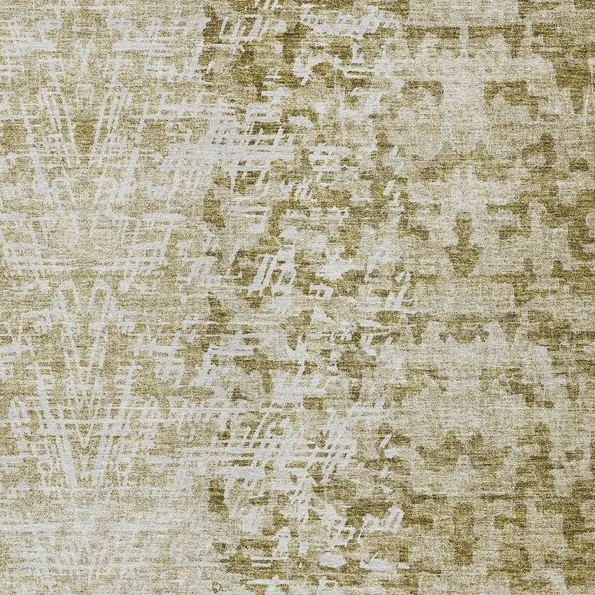 Taupe Beige And Ivory Abstract Washable Indoor Outdoor Area Rug Photo 4