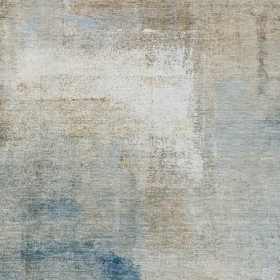 Taupe Beige And Ivory Abstract Washable Indoor Outdoor Area Rug Photo 6