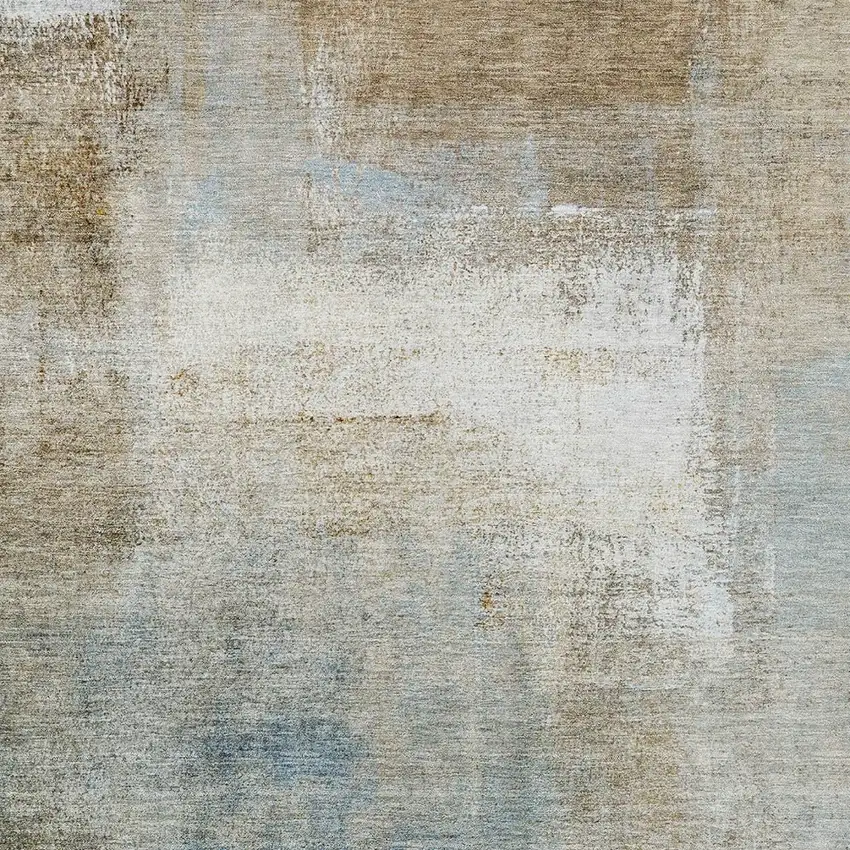 Taupe Beige And Ivory Abstract Washable Indoor Outdoor Area Rug Photo 6