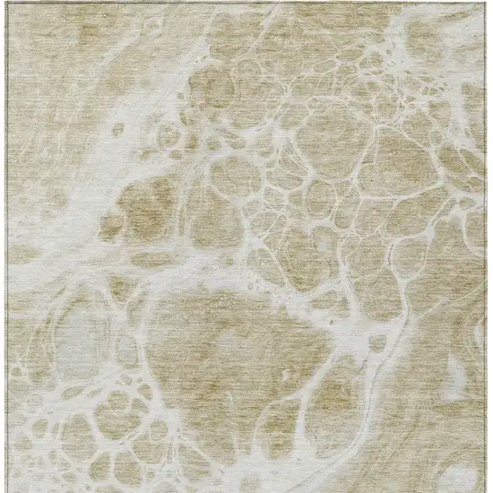 Taupe Beige And Ivory Nautical Washable Indoor Outdoor Area Rug Photo 7