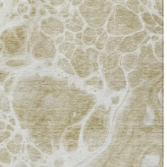 Taupe Beige And Ivory Nautical Washable Indoor Outdoor Area Rug Photo 6