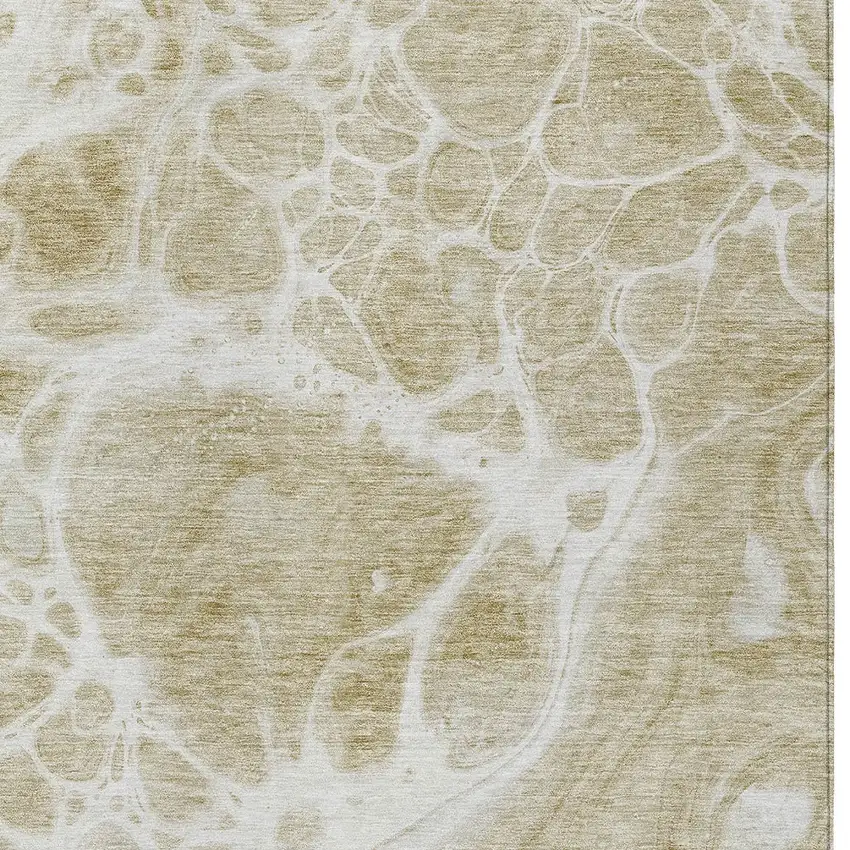 Taupe Beige And Ivory Nautical Washable Indoor Outdoor Area Rug Photo 6