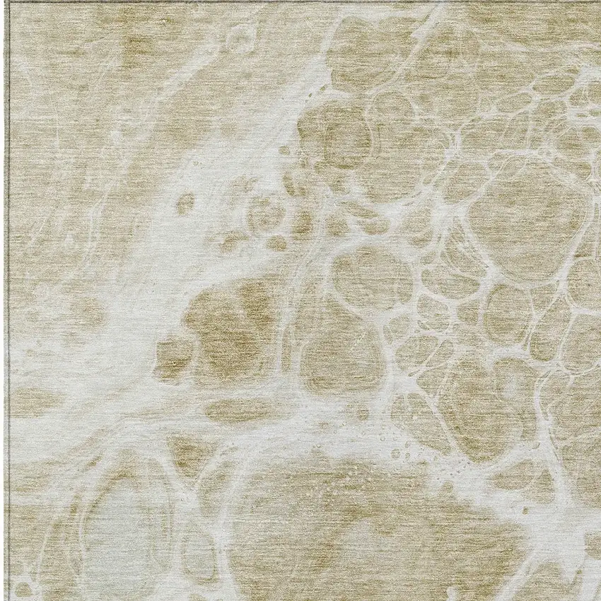 Taupe Beige And Ivory Nautical Washable Indoor Outdoor Area Rug Photo 5