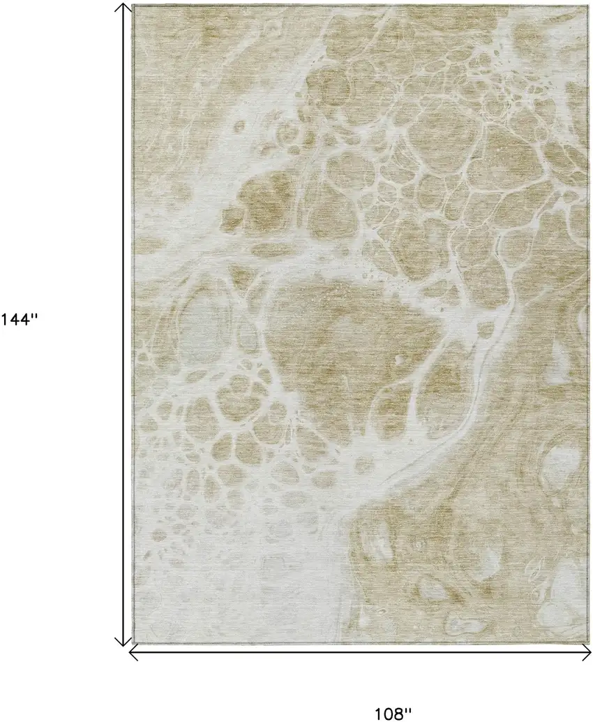 Taupe Beige And Ivory Nautical Washable Indoor Outdoor Area Rug Photo 3