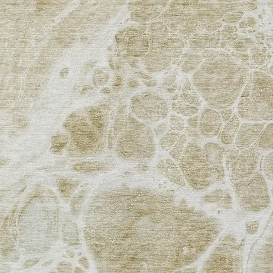 Taupe Beige And Ivory Nautical Washable Indoor Outdoor Area Rug Photo 6