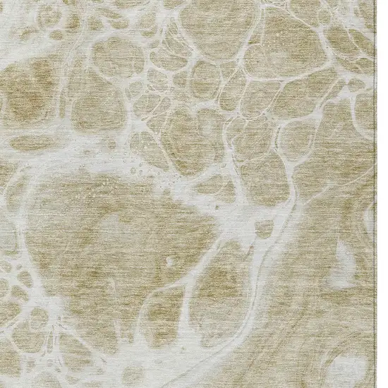Taupe Beige And Ivory Nautical Washable Indoor Outdoor Area Rug Photo 6
