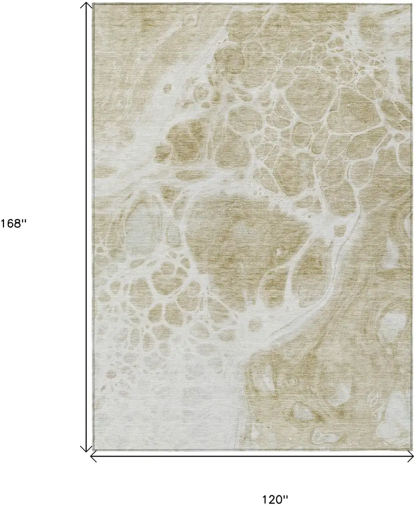 Taupe Beige And Ivory Nautical Washable Indoor Outdoor Area Rug Photo 3