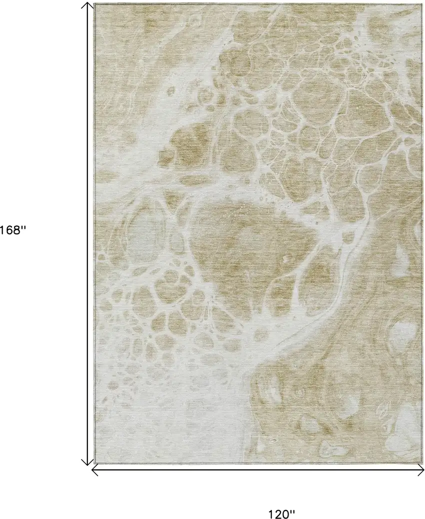 Taupe Beige And Ivory Nautical Washable Indoor Outdoor Area Rug Photo 3