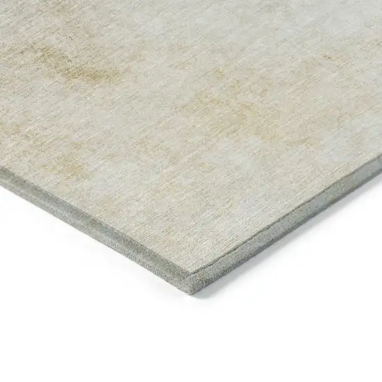 Taupe Beige And Ivory Ombre Washable Indoor Outdoor Area Rug Photo 5