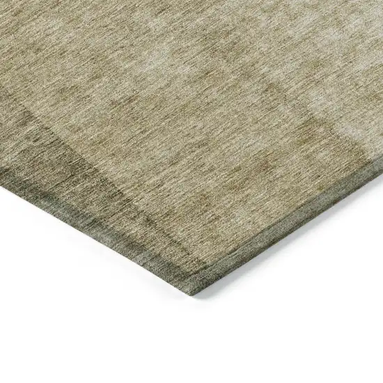 Taupe Beige And Ivory Ombre Washable Indoor Outdoor Area Rug Photo 3