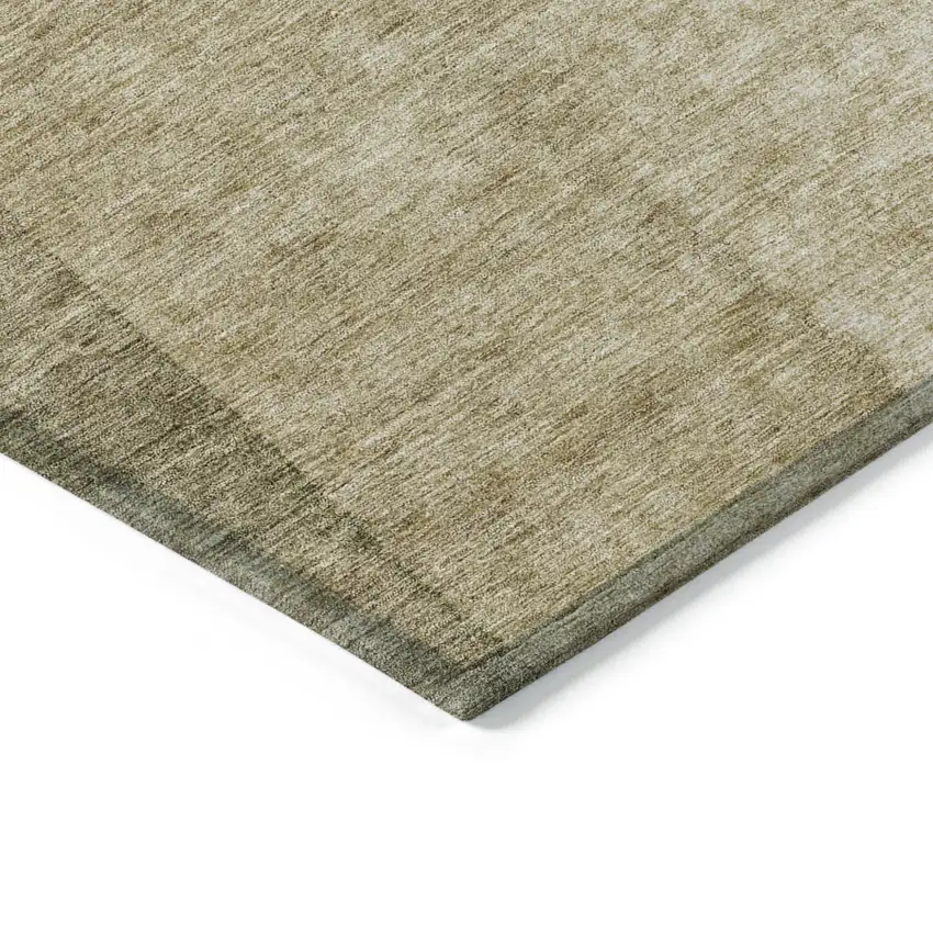 Taupe Beige And Ivory Ombre Washable Indoor Outdoor Area Rug Photo 3